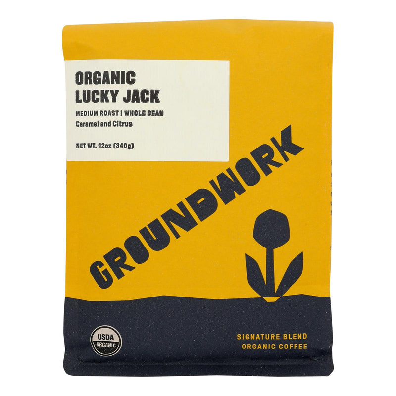 Groundwork - Coffee Organic Lky Jk Medium Roasted - Case of 6-12 Ounce