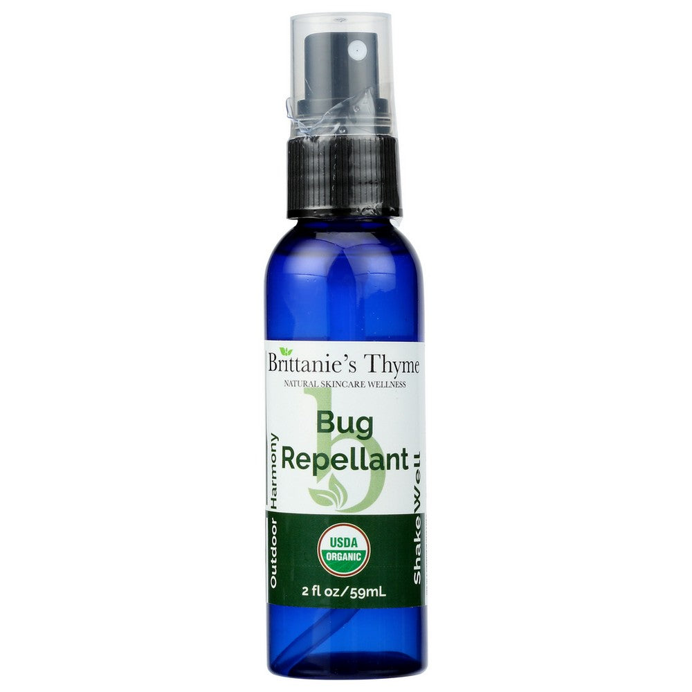 Brittanies Thyme 2414, Mixure Of Organicanic Essential Oils With Pleasant Citrus, Peppermint, And Lemongrass Scents Organicanic Bug Repellent 2Oz 2 Fluid Ounce,  Case of 1