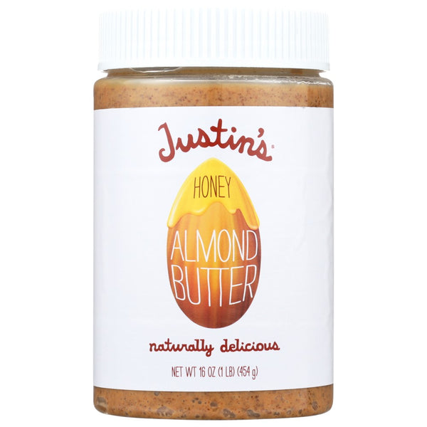 Justins Nut Butter Almnd Hny Jar - 16 Ounce, Case of 6