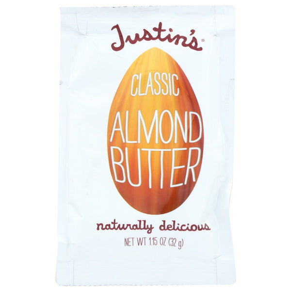 Justins Nut Butter Almnd Classic Squeeze Pk - 1 Ounce, Case of 10