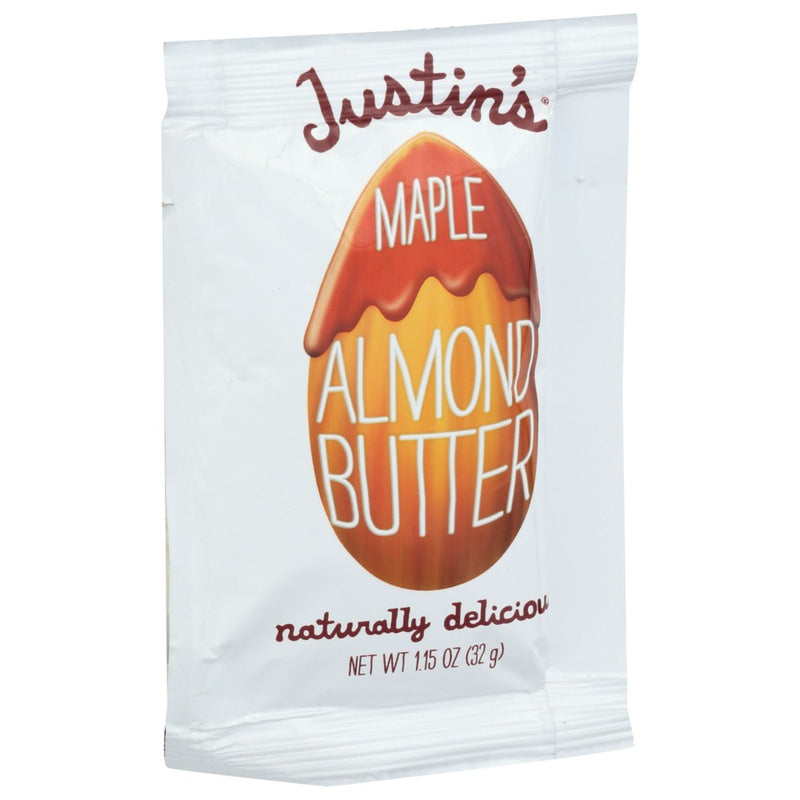 Justins Nut Butter Almnd Maple Squeeze Pk - 1 Ounce, Case of 10