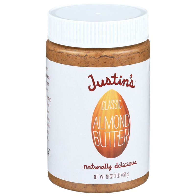 Justins Nut Butter Almnd Classic Jar - 16 Ounce, Case of 6