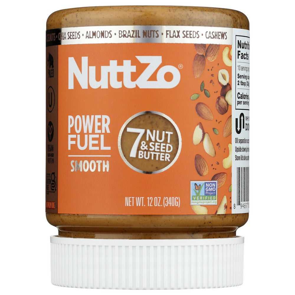 Nuttzo Power Fuel Smooth - 12 Ounce, Case of 6