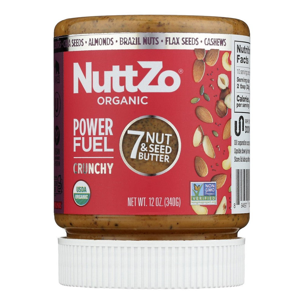 Nuttzo Seven Nut & Seed Butter Power Fuel Crunchy  - Case of 6 - 12 OZ