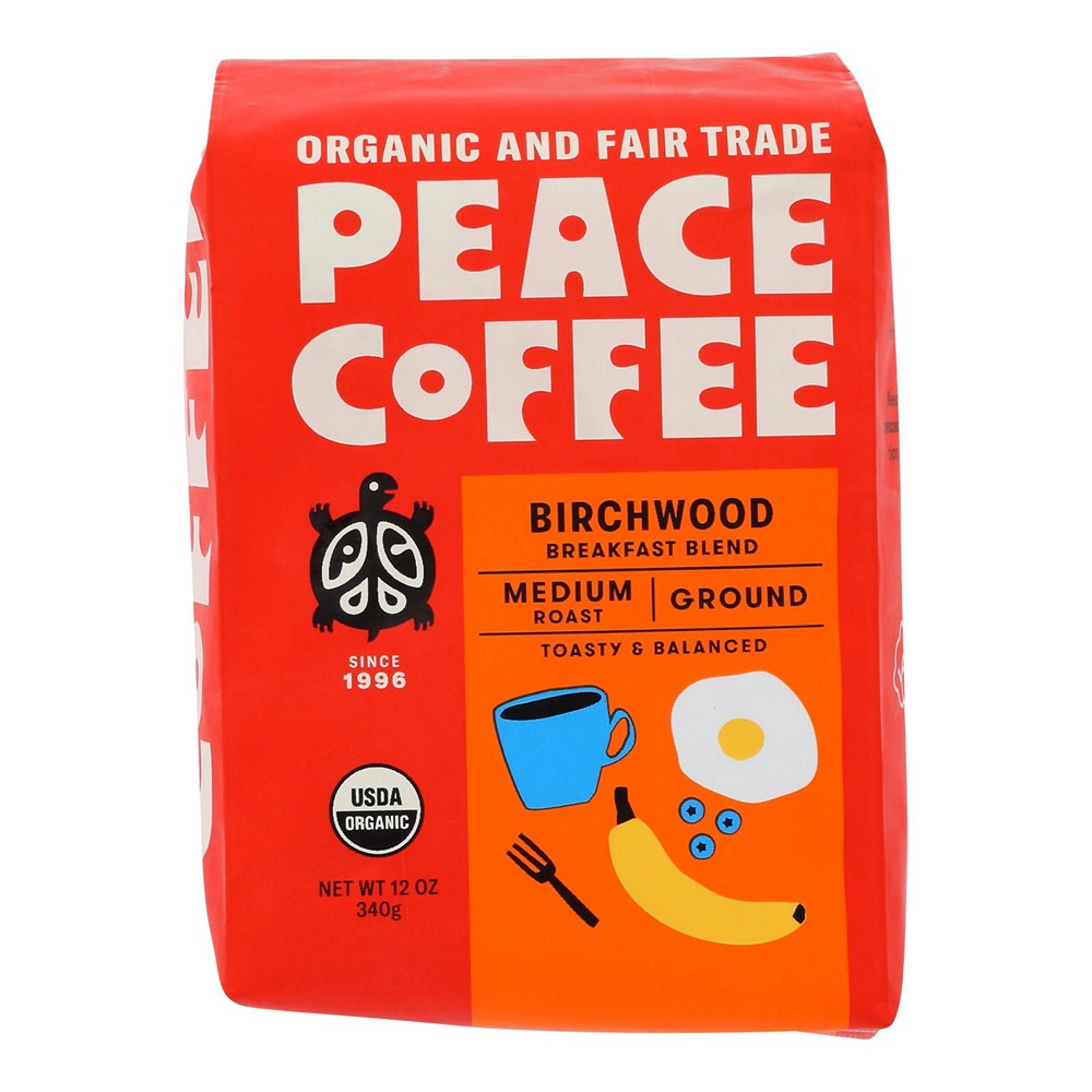 Peace Coffee - Coff Og1 Ground Birchwood - Case of 6-12 OZ