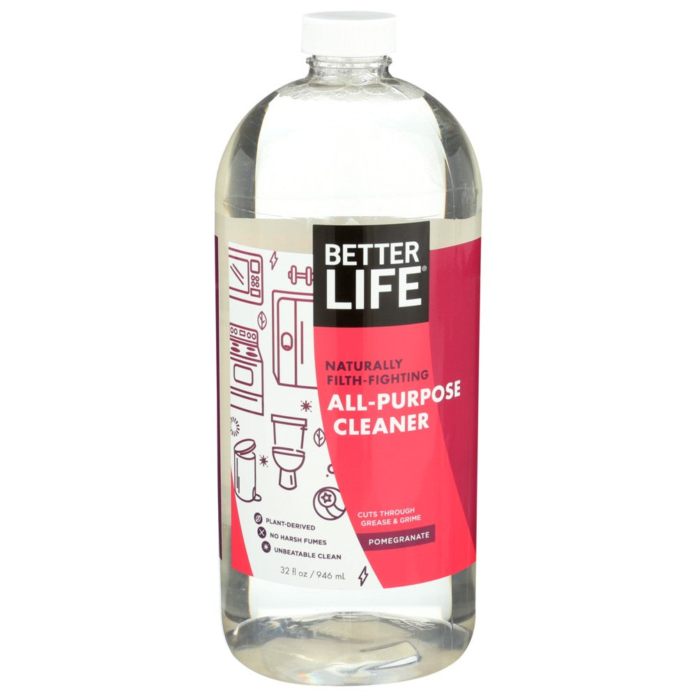 Better Life® 895454002676, Pomegranate All-Purpose Cleaner 32 Fluid Ounce,  Case of 6