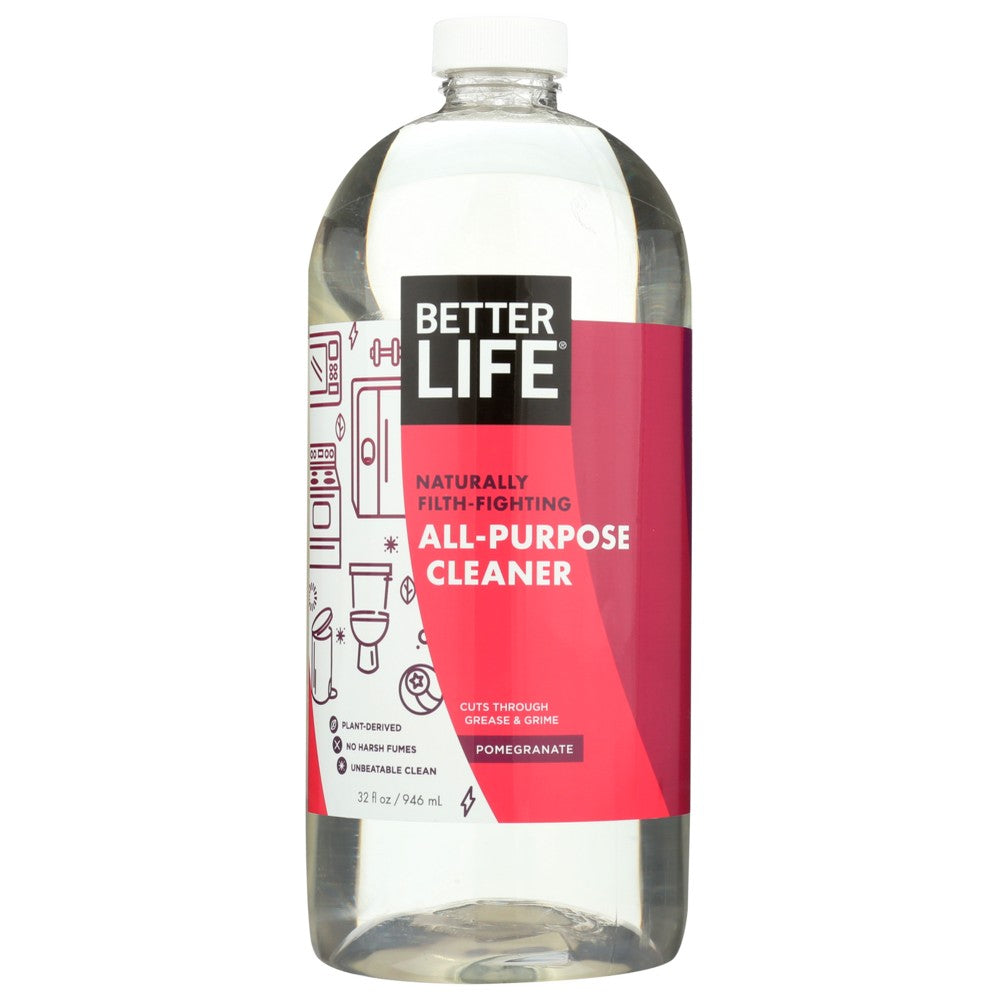 Better Life® 895454002676, Pomegranate All-Purpose Cleaner 32 Fluid Ounce,  Case of 6