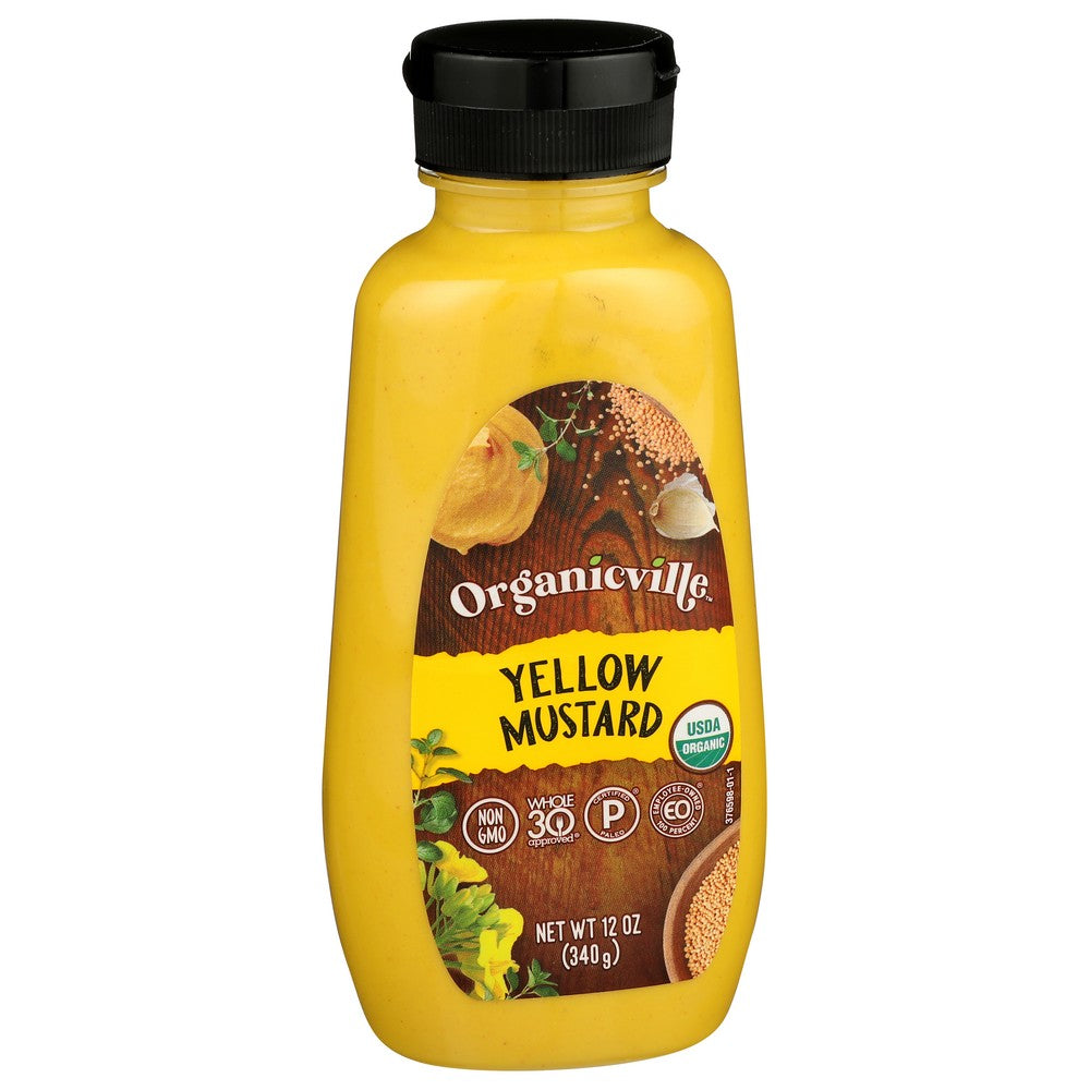 Organicanicville® 906000, Organicanicville Organicanic Yellow Mustard, 12 Oz.,  Case of 12