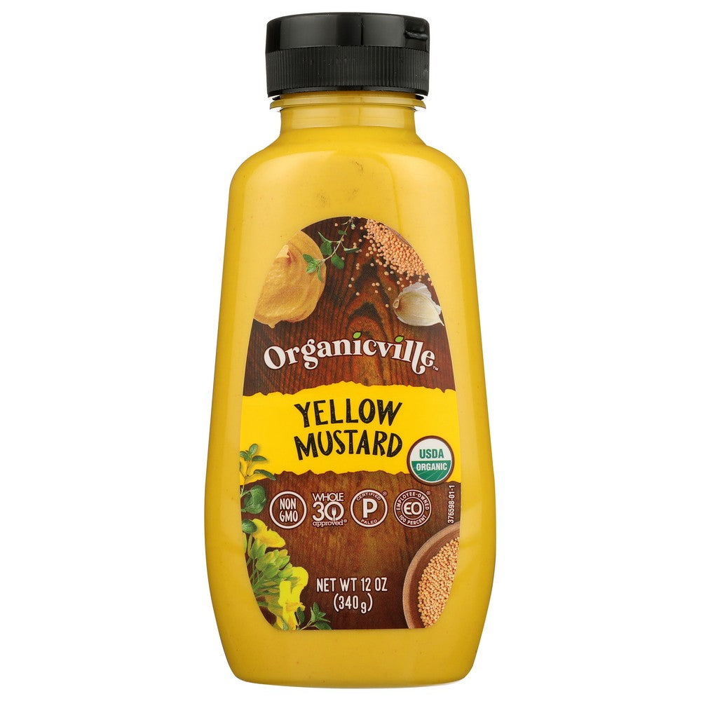 Organicanicville® 906000, Organicanicville Organicanic Yellow Mustard, 12 Oz.,  Case of 12