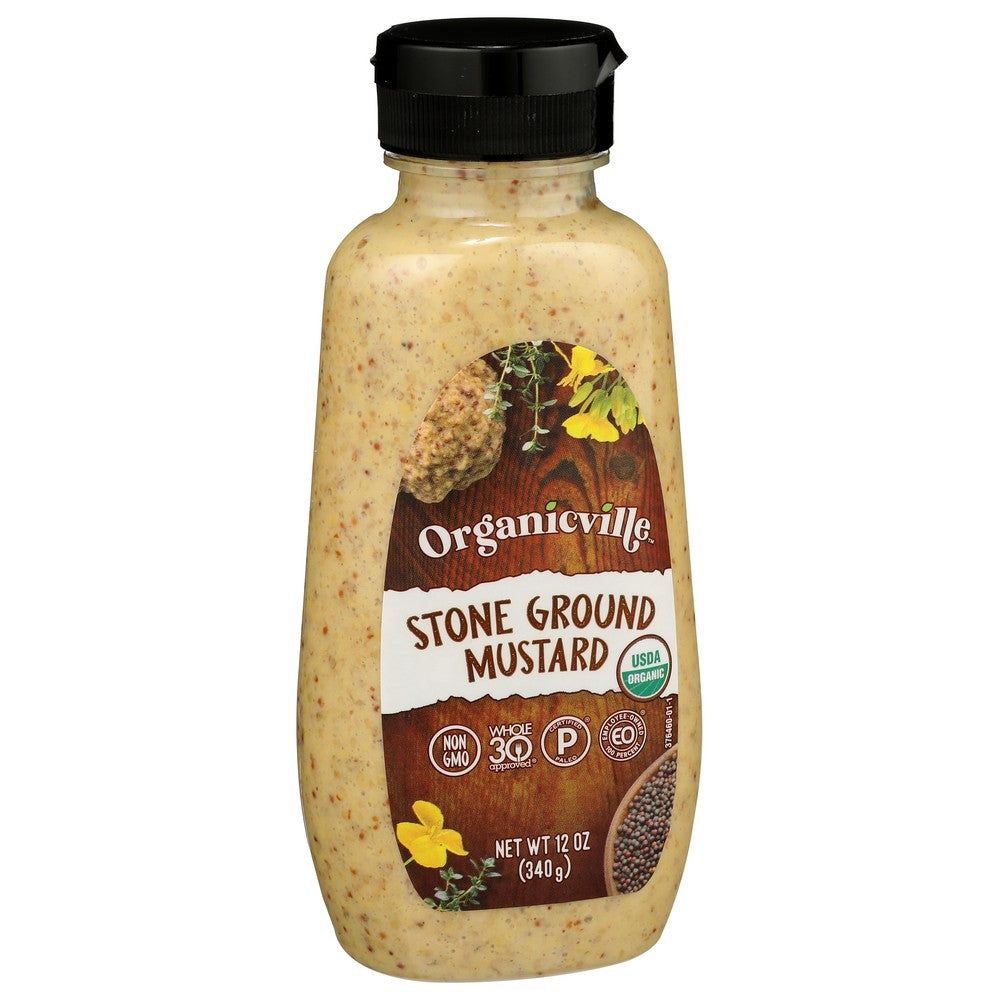 Organicanicville® 906002, Organicanicville Organicanic Stone Ground Mustard, 12 Oz. ,  Case of 12