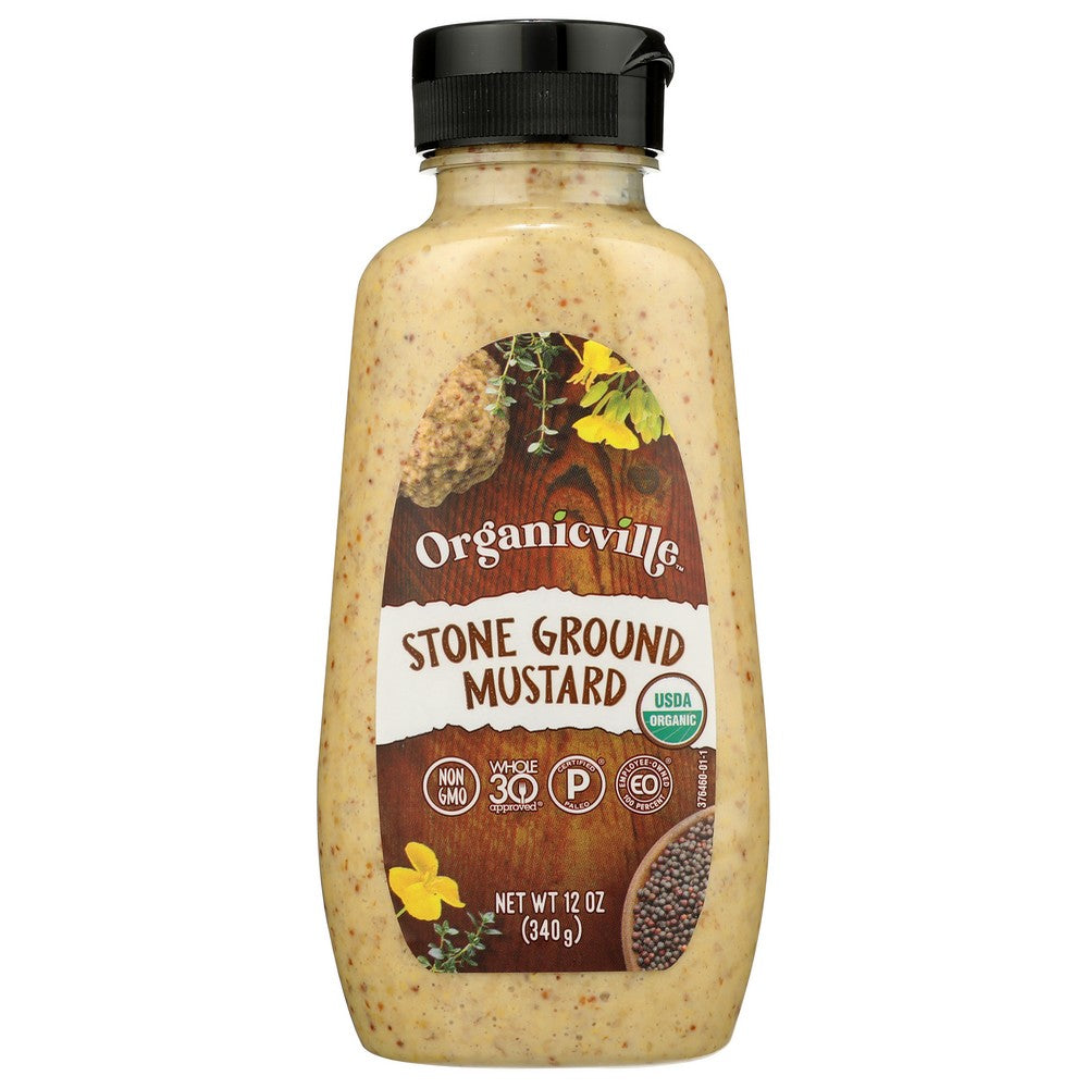 Organicanicville® 906002, Organicanicville Organicanic Stone Ground Mustard, 12 Oz. ,  Case of 12