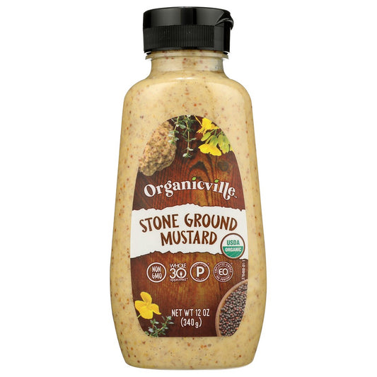 Organicanicville® 906002, Organicanicville Organicanic Stone Ground Mustard, 12 Oz. ,  Case of 12