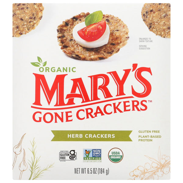 Marys Gone Crackers Cracker Gf Herb Organic - 7 Ounce, Case of 6