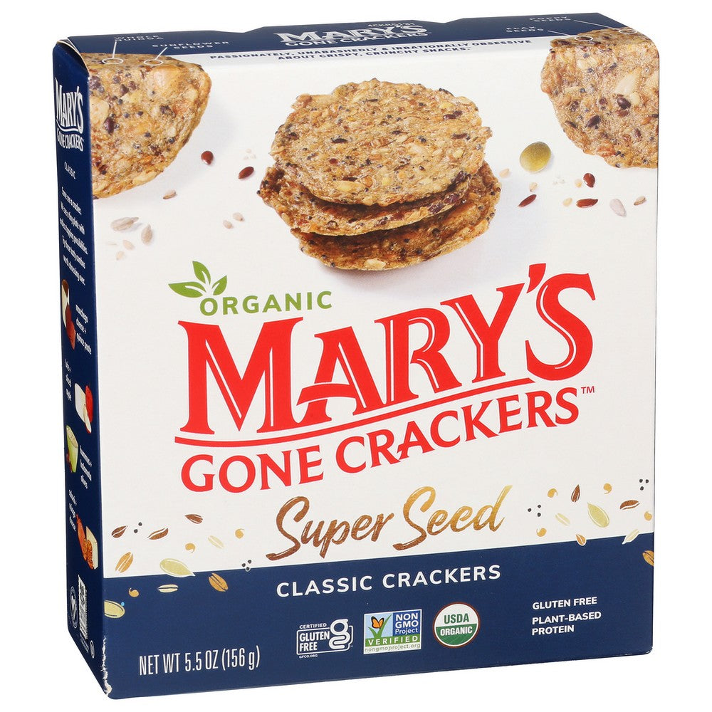 Mary's Gone Crackers 17058610101, Mary's Gone Crackers Super Seed Classic Crackers, 5.5 Oz.,  Case of 6