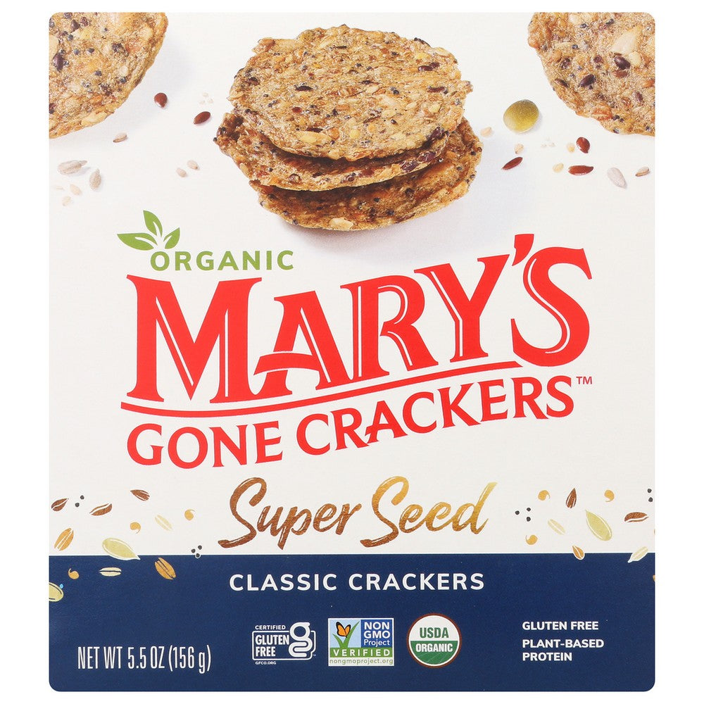 Mary's Gone Crackers 17058610101, Mary's Gone Crackers Super Seed Classic Crackers, 5.5 Oz.,  Case of 6