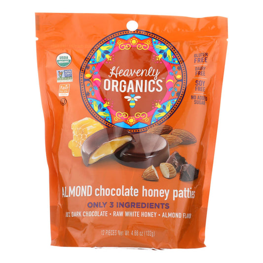 Heavenly Organics Heavenly Organic Honey Pattie - Chocolate - Case of 6 - 4.66 Ounce.