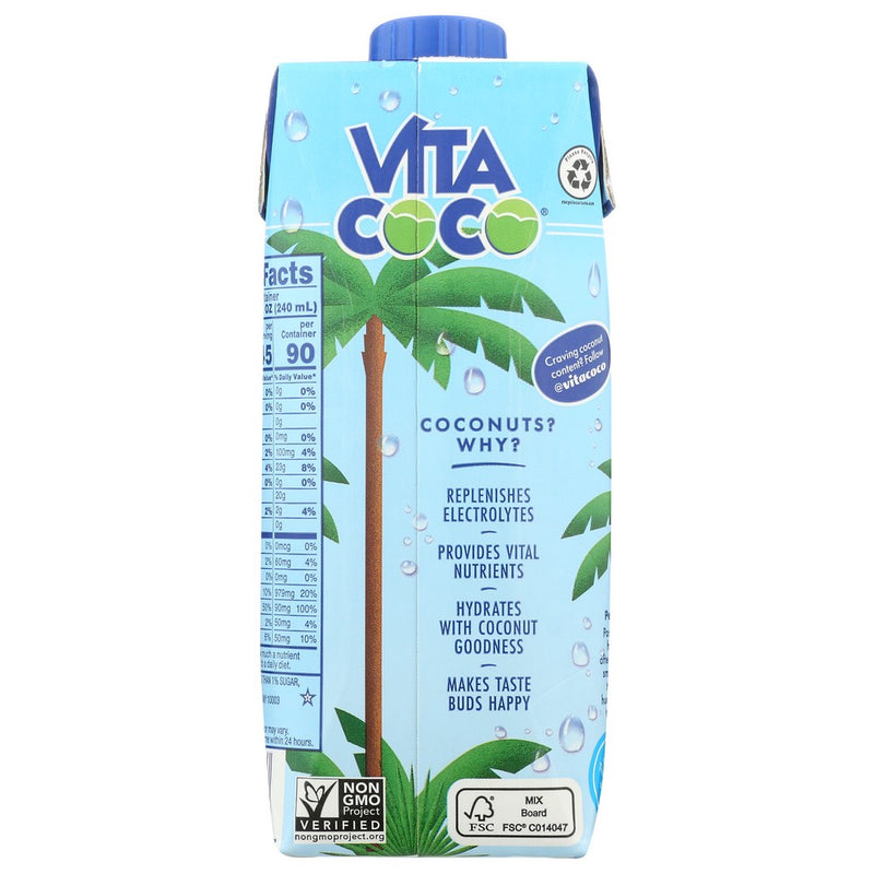 Vita Coco Coconut Wtr Pure Rslbl - 17 Fluid Ounce, Case of 12