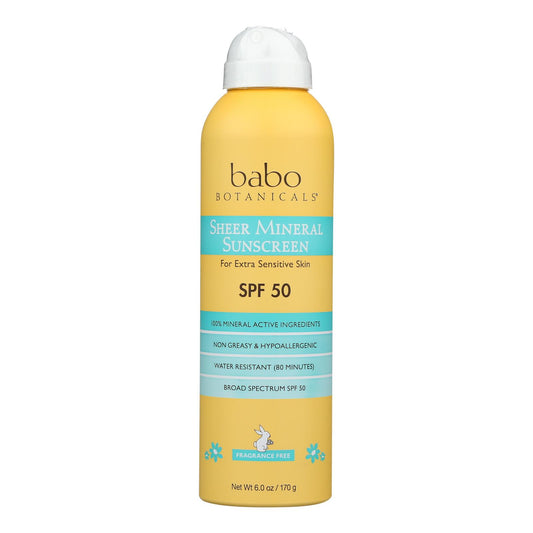 Babo Botanicals - Sunscrn Sheer Spry Spf 50 - 1 Each-6 Ounce