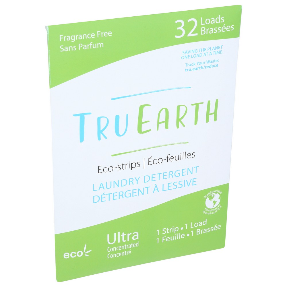 Tru Earth, Eco-Strips Laundry Detergent, Fragrance Free, Case of 12