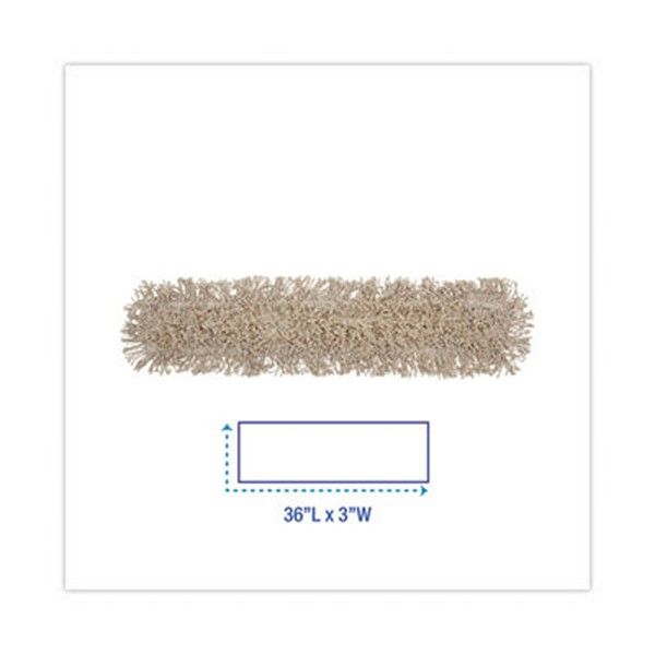 Boardwalk® Mop Head, Dust, Cotton, 36 X 3, White