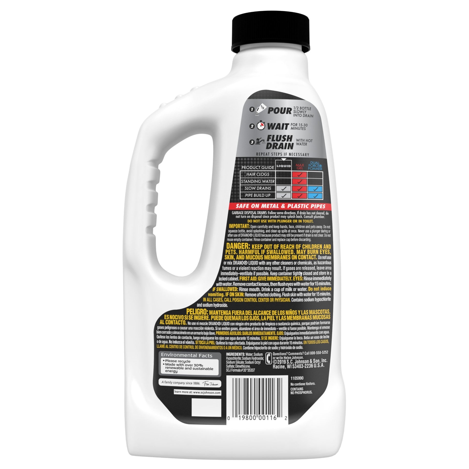 Drano Regular Liquid Clgrm  12 - 32 Fo