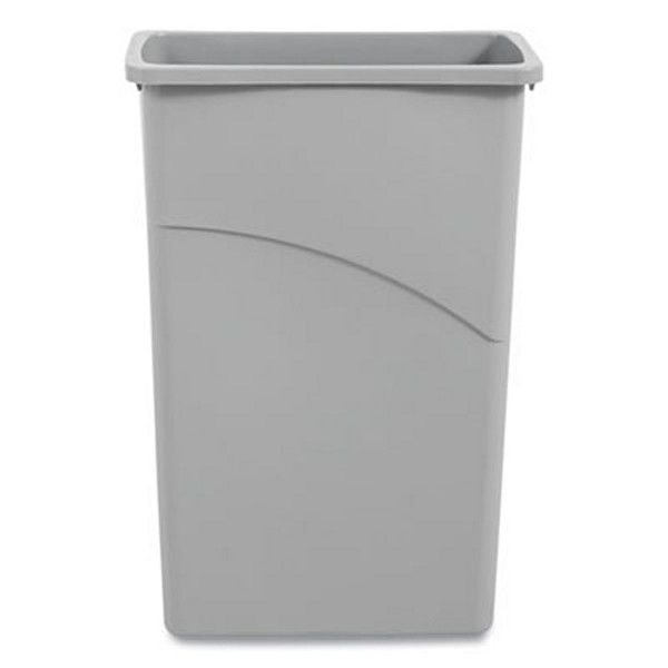 Boardwalk® Slim Waste Container, 23 Gal, Gray, Plastic