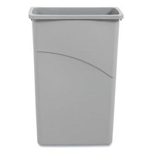 Boardwalk® Slim Waste Container, 23 Gal, Gray, Plastic