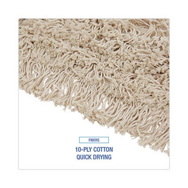 Boardwalk® Mop Head, Dust, Cotton, 36 X 3, White