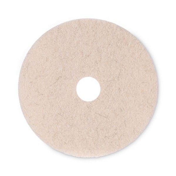 Boardwalk® Natural Hog Hair Burnishing Floor Pads, 20" Diameter, Tan, 5/carton