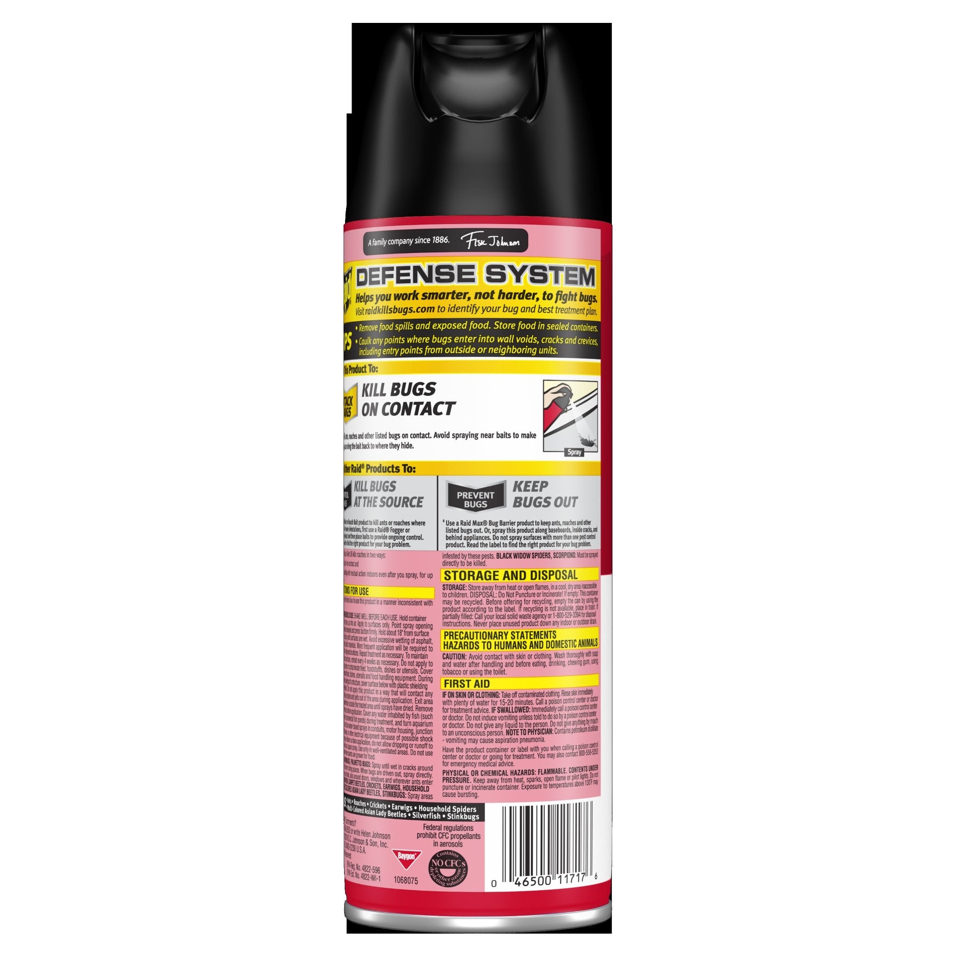 Raid Ant&Roach Aerosol Fragrance Free  12 - 17.5 Oz