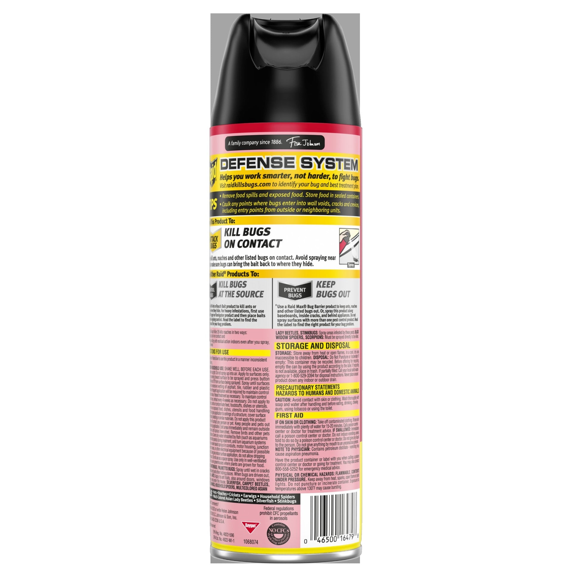 Raid Ant&Roach Lemon Aerosol  12 - 17.5 Oz