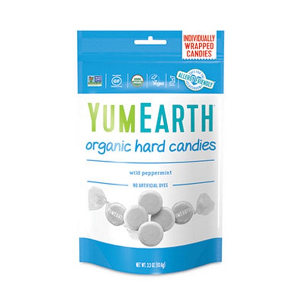 YumEarth Organic Wild Peppermint Hard Candies, 3.3 Bag, 3/Pack