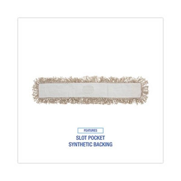 Boardwalk® Mop Head, Dust, Cotton, 36 X 3, White