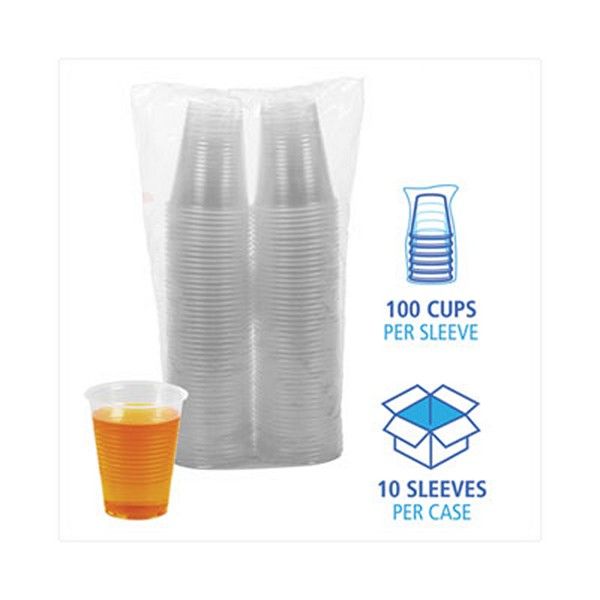 Boardwalk® Translucent Plastic Cold Cups, 10 oz, Polypropylene, 100 Cups/Sleeve, 10 Sleeves/Carton