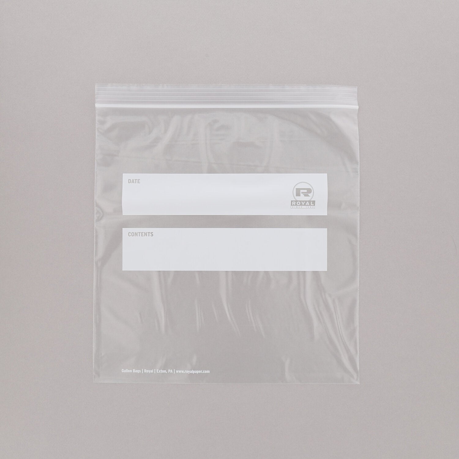 Double Zipper Gallon Bag 10.5" X 11"; Pkd 250