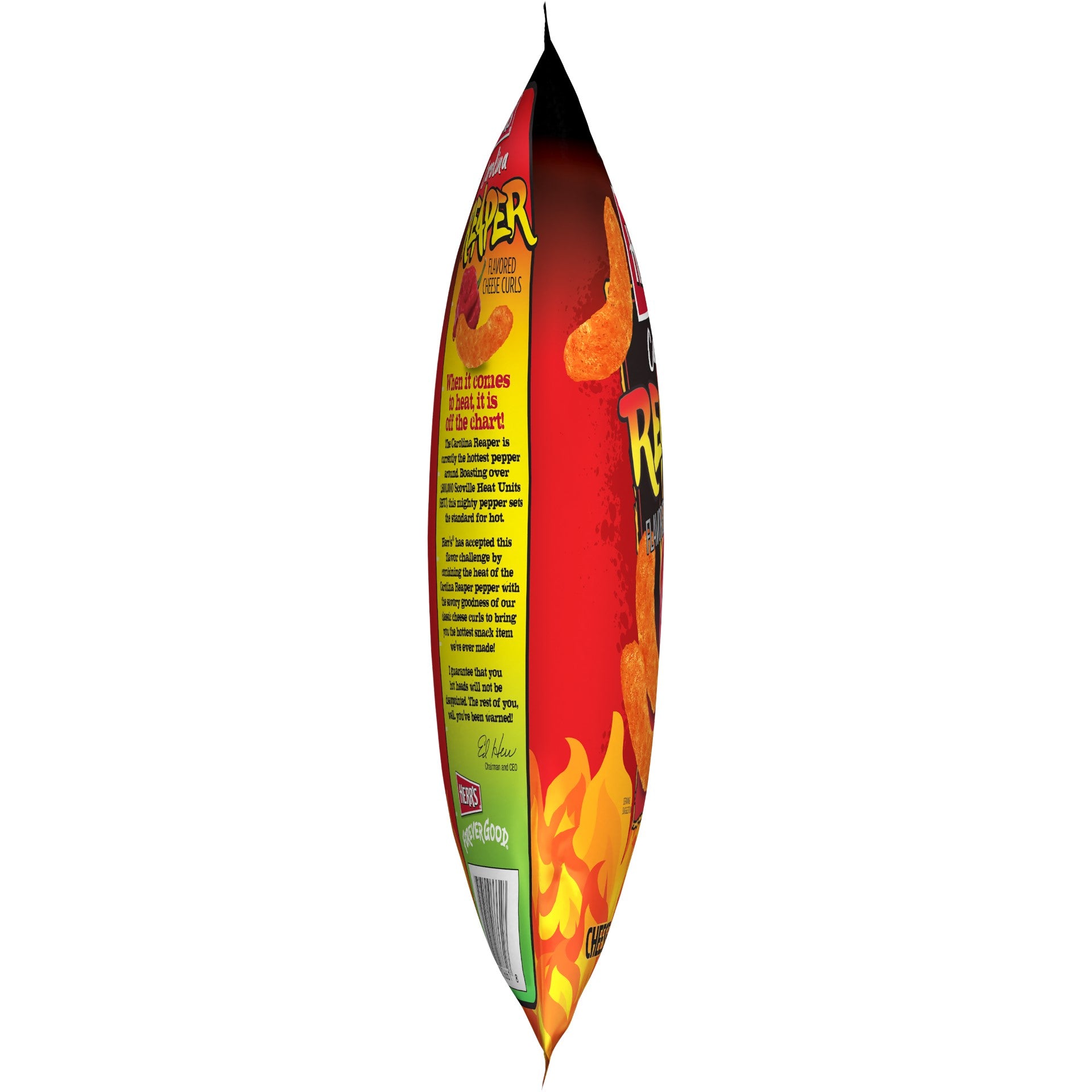 Herr Foods Inc Carolina Reaper Hot Curls 2.75 Ounce Size - 12 Per Case
