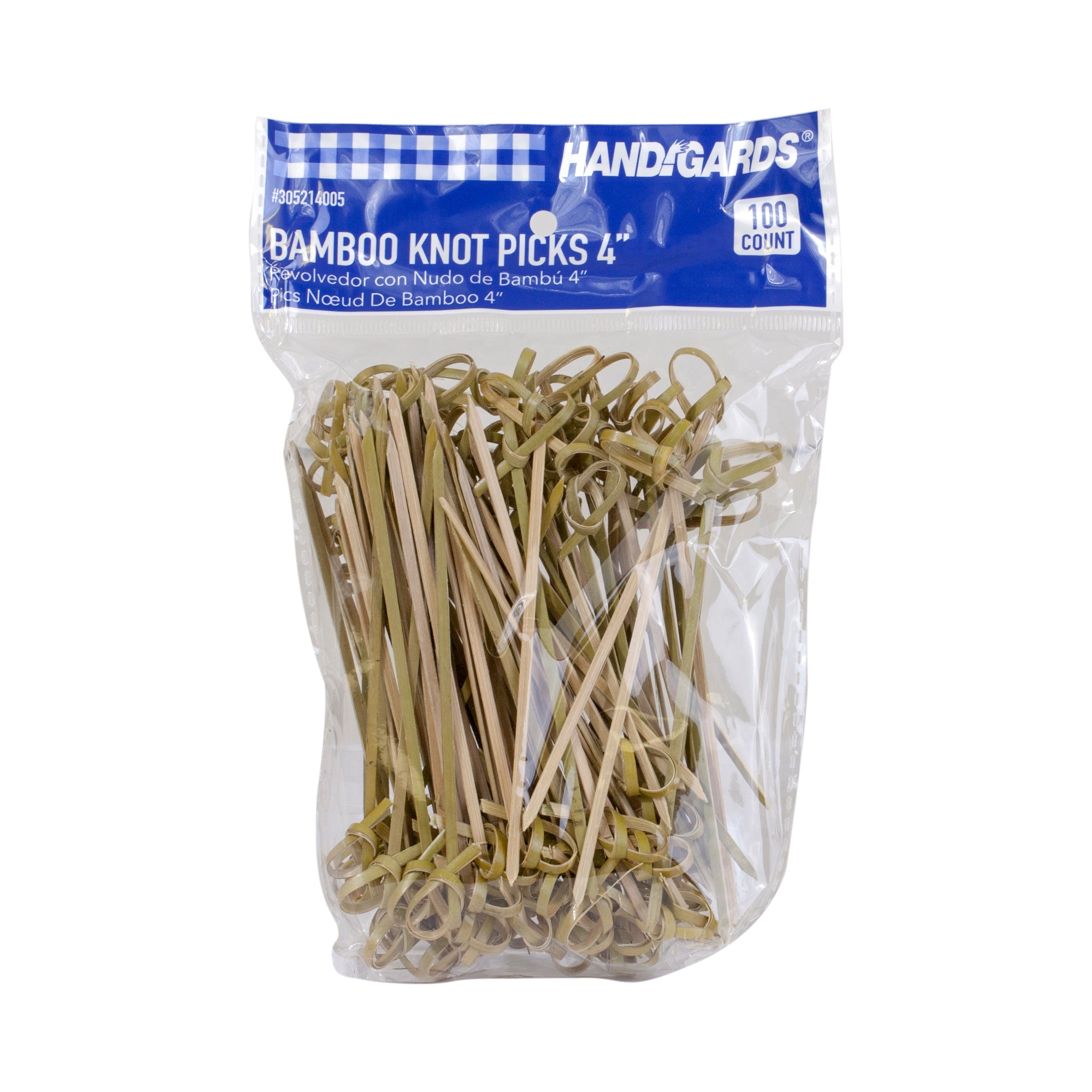 Handgards Four Inch Wood Bamboo Pick With Knot Ea 100 Each - 1000 Per Case