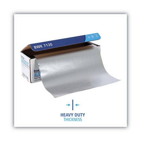 Boardwalk® Heavy-Duty Aluminum Foil Roll, 12" X 500 Ft