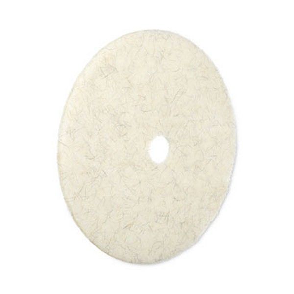 Boardwalk® Boardwalk Natural Burnishing Floor Pads, 27" Diameter, White, 5/Carton