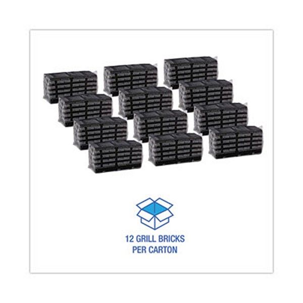 Boardwalk® Grill Brick, 8 X 4, Black, 12/carton