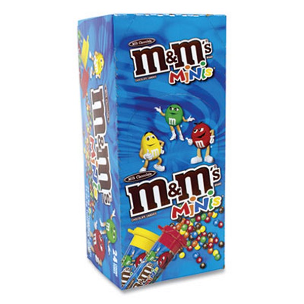 M&Ms Milk Chocolate Mini Tubes, 1.08 Oz, 24 Tubes/box