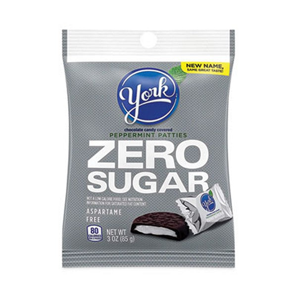 York Sugar Free Peppermint Pattie, 3 Peg Bags, 12/Pack