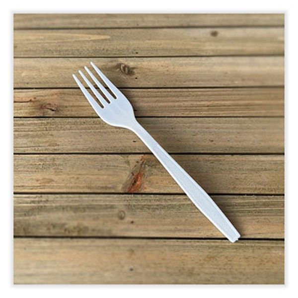 Boardwalk® Heavyweight Polypropylene Cutlery, Fork, White, 1000/carton