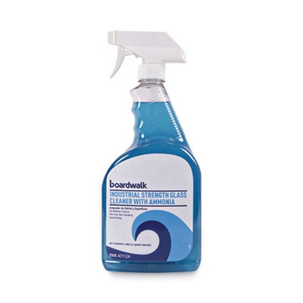 Boardwalk® Industrial Strength Glass Cleaner With Ammonia, 32 Oz Trigger Spray Bottle, 12/carton