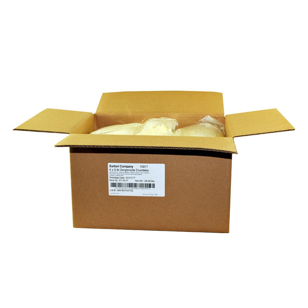 Sartori Gorgonzola Crumble Cheese 20 Pound Each - 1 Per Case