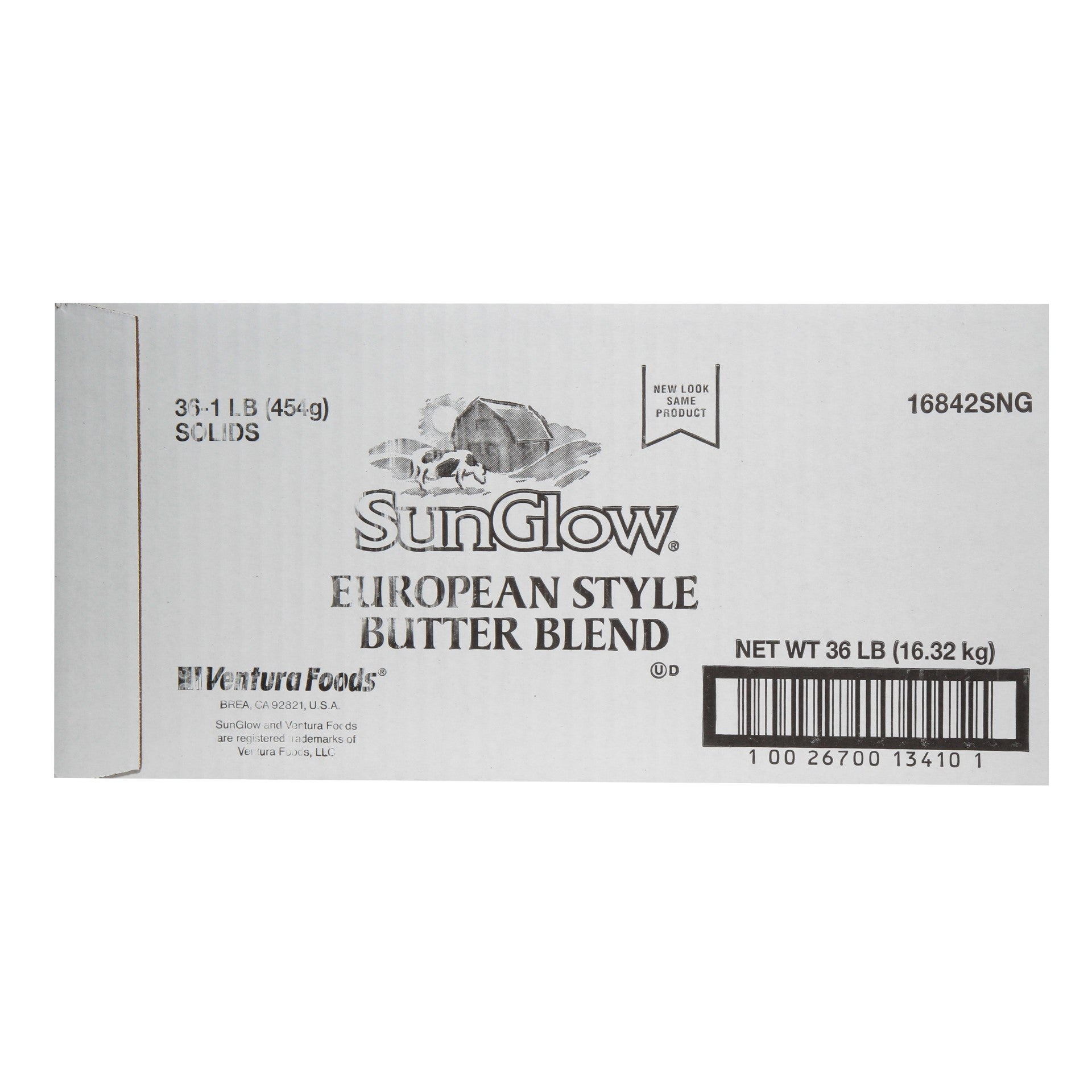 Sun Glow Margarine European Style No Trans Fat Butter Blend 1 Pound Each - 36 Per Case