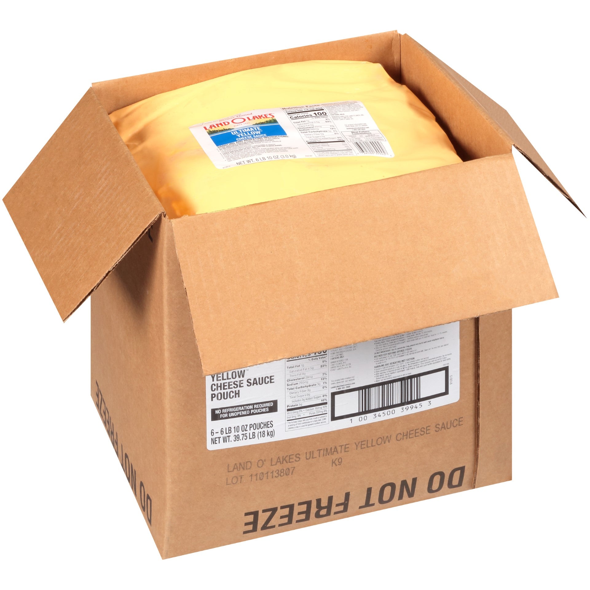 Land O Lakes Ultimate Yellow Cheese Sauce Pouch 106 Ounce Size - 6 Per Case
