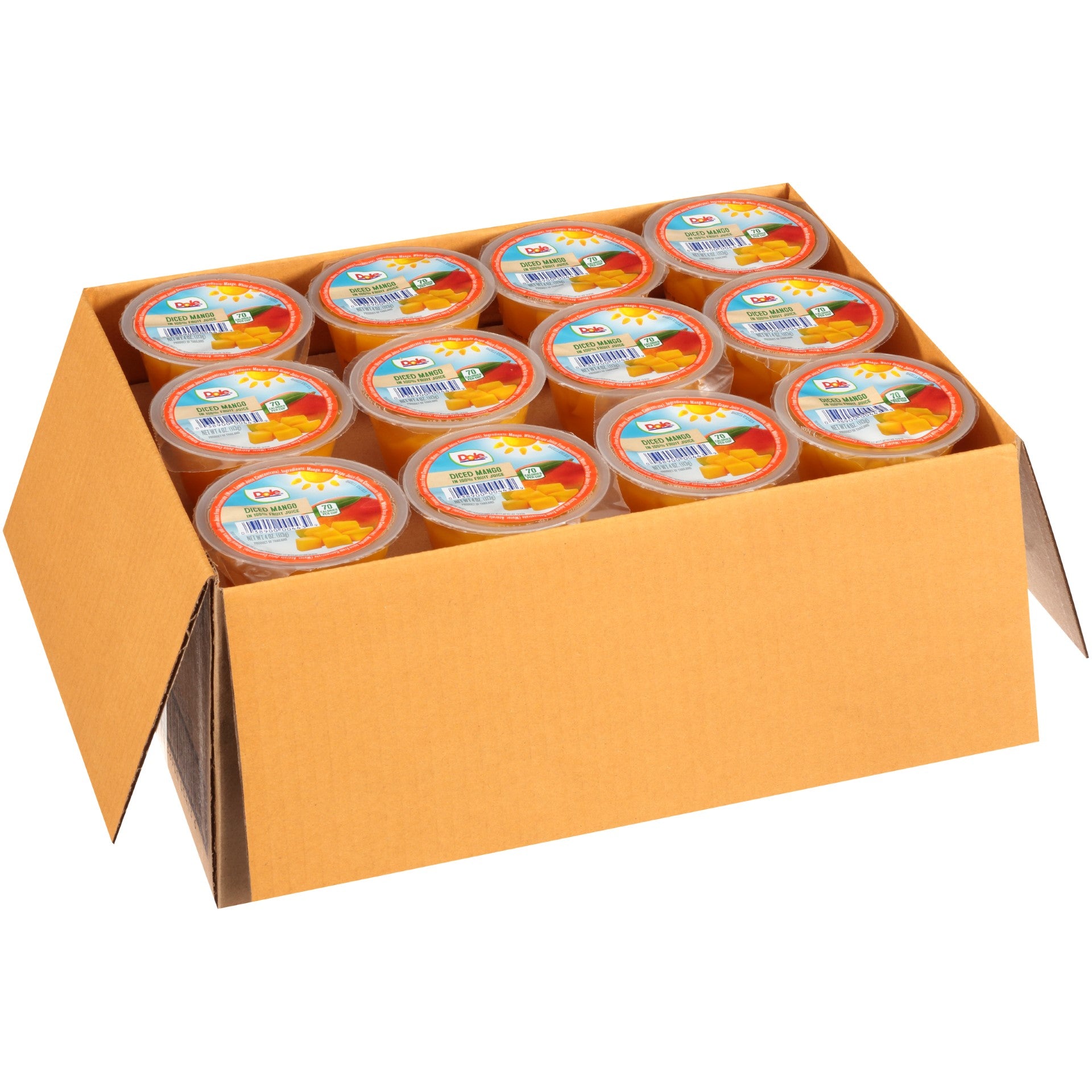 Dole Diced Mango In Juice 4 Ounce Size - 36 Per Case