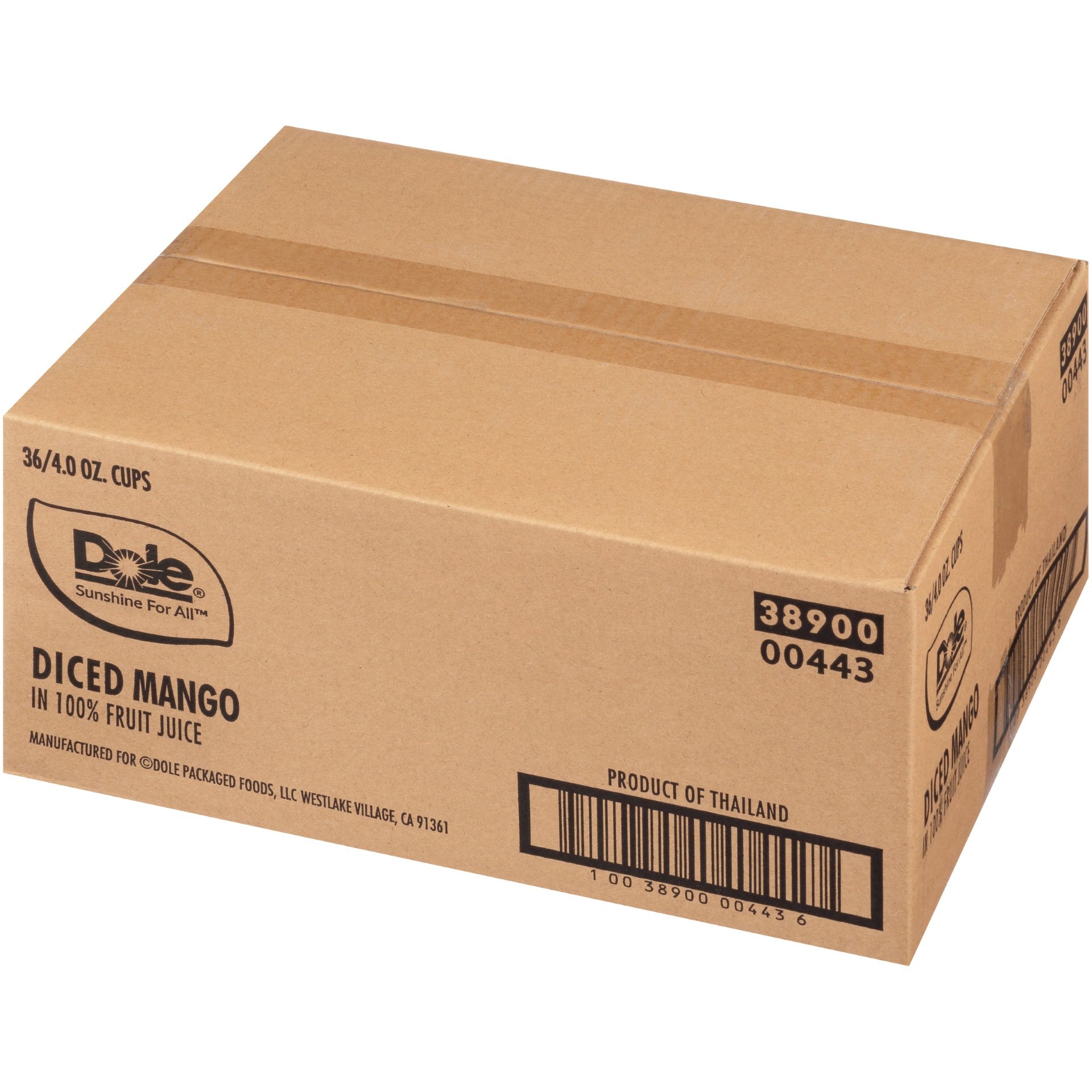 Dole Diced Mango In Juice 4 Ounce Size - 36 Per Case