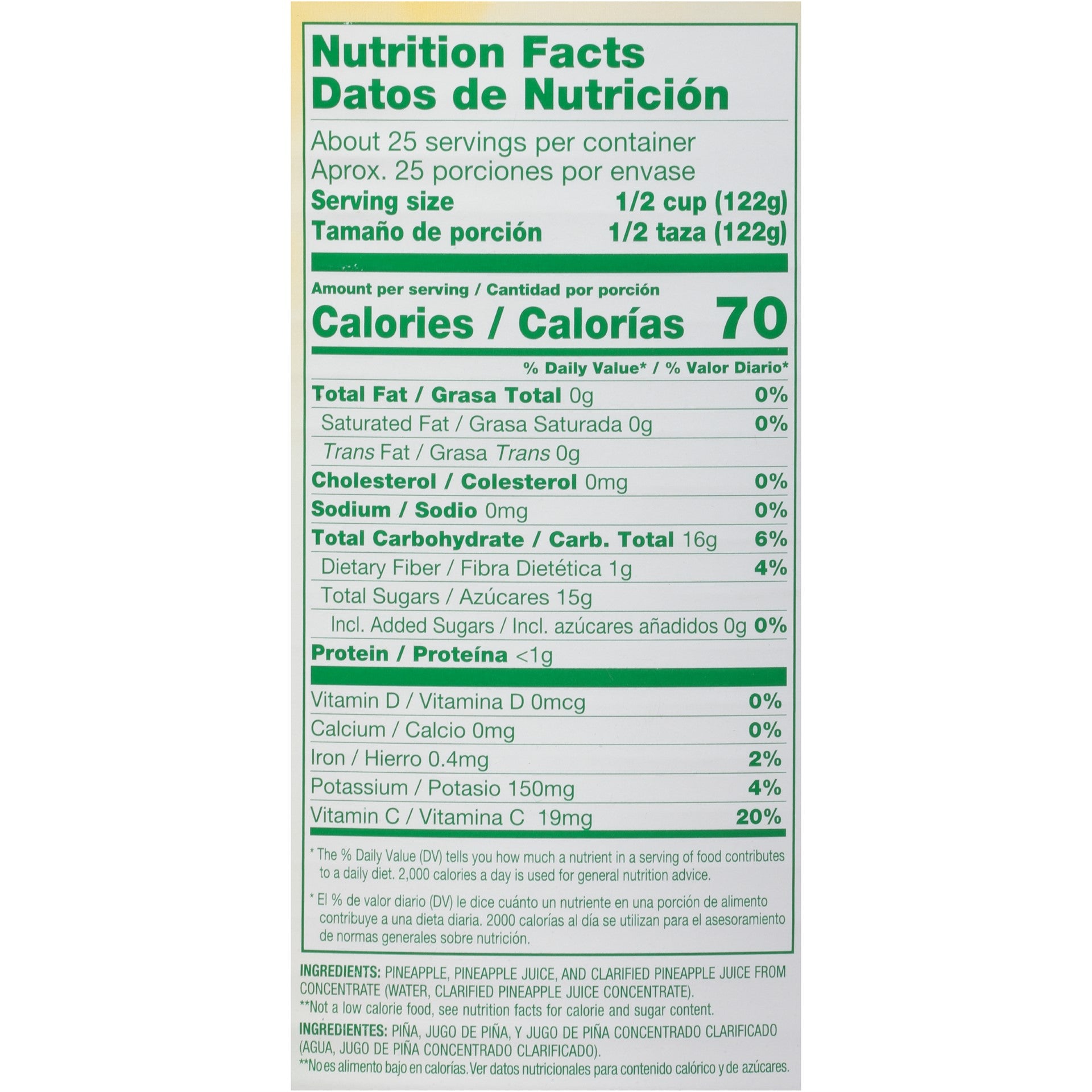 Dole Fancy Pineapple Chunks In Juice106 Ounce Size - 6 Per Case